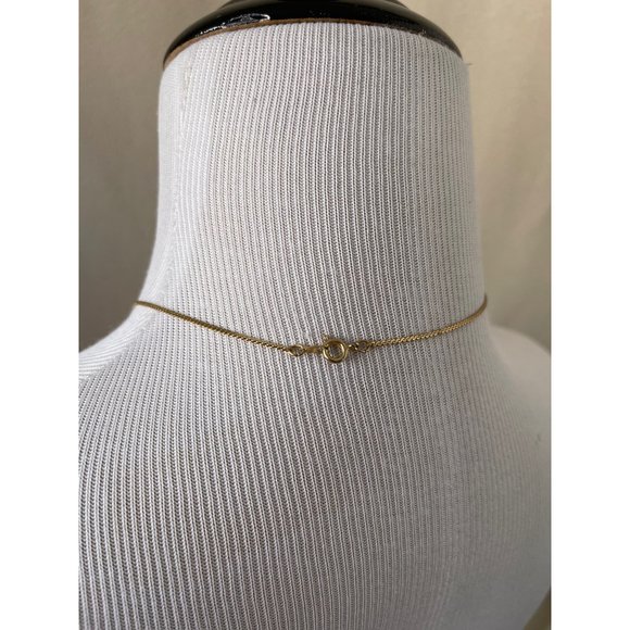 Vintage 2-Tone Criss Cross Pendant on Serpentine Gold Tone Chain Necklace - Picture 9 of 10